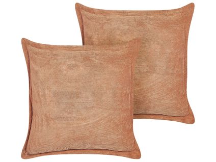 Lot De 2 Coussins Orange Zinnia 43 X 43 Cm