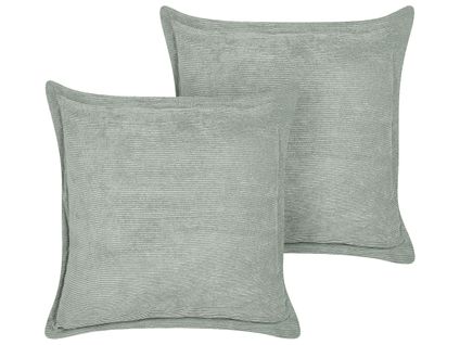 Lot De 2 Coussins Vert Clair Zinnia 43 X 43 Cm