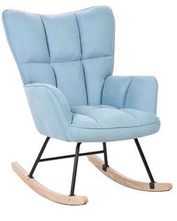 Fauteuil à Bascule Bleu Clair Oulu