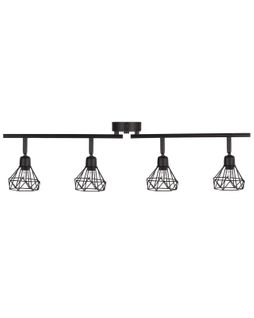 Spot à 4 Lumières Erma Réglable Métal Noir