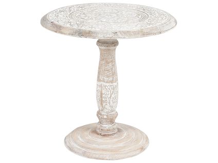 Table D'appoint En Bois De Manguier Blanc Cassé Jambia