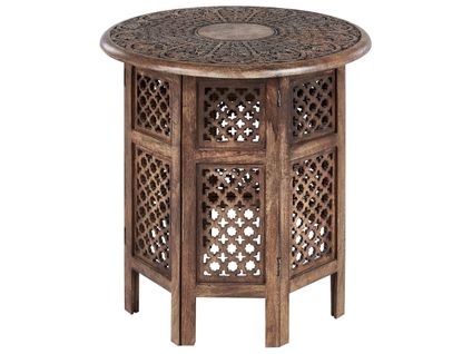 Table D'appoint En Bois De Manguier Sombre Kumali