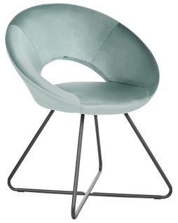 Fauteuil Design En Velours Vert Menthe Rachel