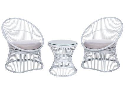 Ensemble Pour Bistro Avec Coussin Blanc Mesyna