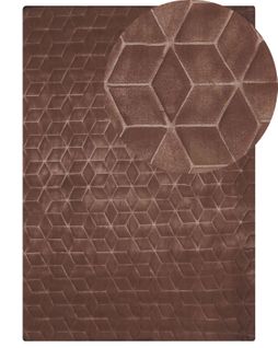 Tapis En Fausse Fourrure De Lapin 160 X 230 Cm Marron Thatta