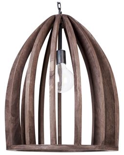 Lampe Suspension Manair Bois De Manguier Marron Foncé