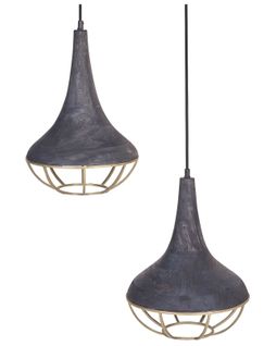 Lampe Suspension Bagmati Bois De Manguier Noir