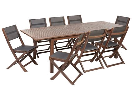 Set De Salle à Manger Bois Solide Bois Foncé Cesana
