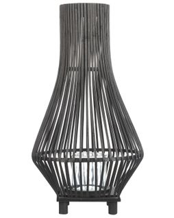 Lanterne En Bambou Noir 58 Cm Leyte