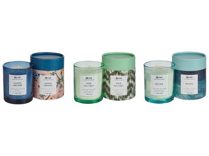 3 Bougies à La Cire De Soja Parfumées Sel De Mer/océan/aloha Orchid Colorful Barrel