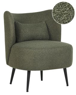 Bouclé Fauteuil Vert Foncé Otsby