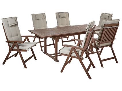 Set De Salle à Manger Bois Solide Taupe Amantea