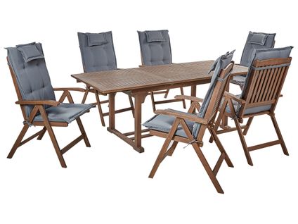 Set De Salle à Manger Bois Solide Gris Amantea