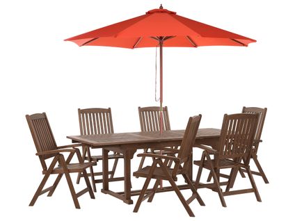 Set De Salle à Manger Bois Solide Rouge Amantea