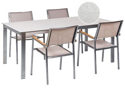 Set De Salle à Manger Verre Blanc Cosoleto/grosseto