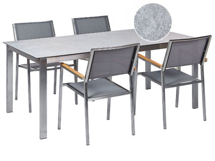 Set De Salle à Manger Verre Gris Cosoleto/grosseto