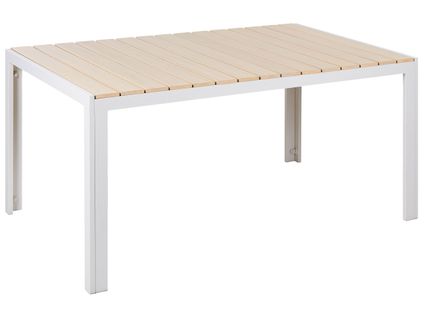Table De Jardin 150 X 90 Cm Matériaux Synthétiques Beige Como