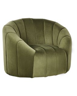 Fauteuil Malung Velours Vert Foncé