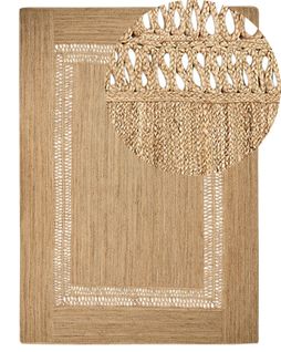 Tapis En Jute Beige 160 X 230 Cm Yenikoy