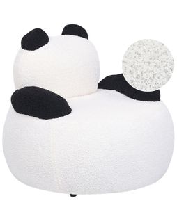 Fauteuil Pour Enfants Panda Viby Bouclé Blanc