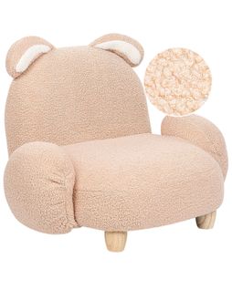 Fauteuil Pour Enfants Lapin Kanna Bouclé Beige