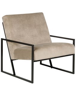 Velours Fauteuil Taupe Delary
