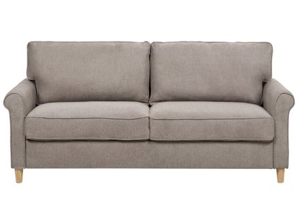 Canapé 3 Places En Tissu Marron Clair Ronneby