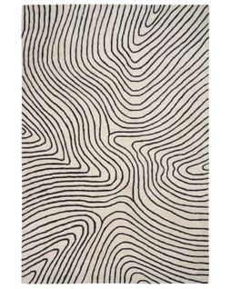 Tapis En Viscose 200 X 300 Cm Noir Et Blanc Rumra