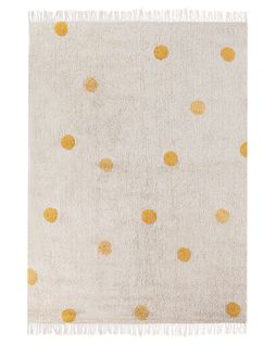 Tapis Enfant En Coton Beige Et Jaune 140 X 200 Cm Dardere