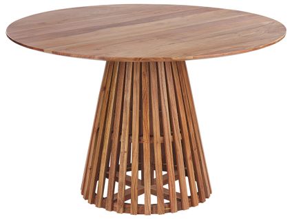 Table De Salle à Manger Ronde D 120 Cm Bois D'acacia Foncé Mesilla