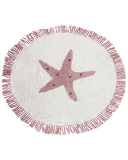 Tapis En Coton 120 Cm Blanc Cassé Stars