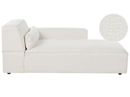 Chaise Longue Côté Gauche En Bouclé Blanc Hellnar