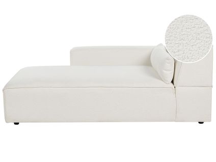 Chaise Longue Côté Droit En Bouclé Blanc Hellnar