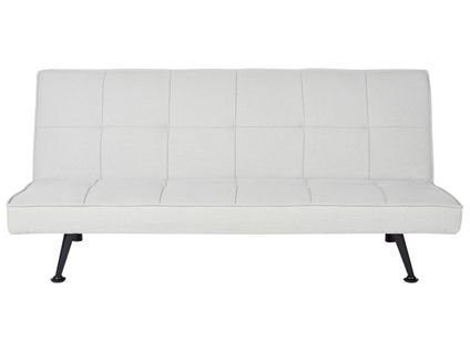 Canapé Convertible 3 Places En Tissu Gris Clair Hasle