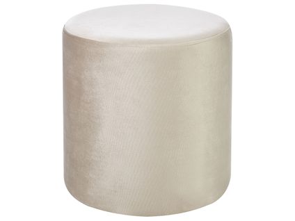 Pouf Lovett Velours Beige Clair 47 Cm 47 Cm 48 Cm