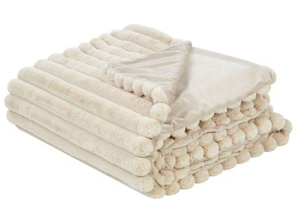 Couvre-lit 200 X 220 Cm Beige Rakya