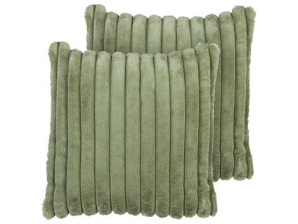 Lot De 2 Coussins Touffeté Vert Rakya 45 X 45 Cm