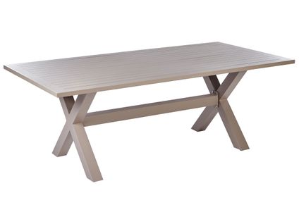 Table De Jardin 200 X 105 Cm Métal Taupe Cascais