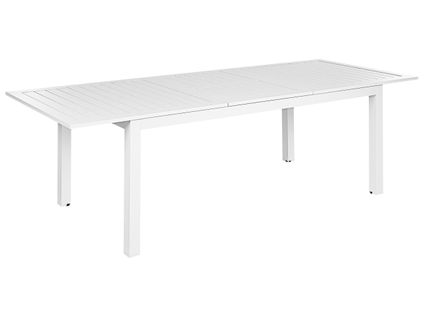 Table De Jardin 180/240 X 90 Cm Matériaux Synthétiques Blanc Skaloma