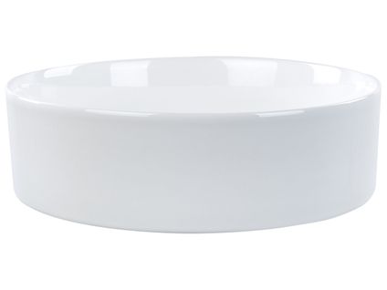 Lavabo En Céramique Rond 40 Cm Blanc Tebar