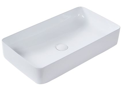 Lavabo En Céramique 61 X 35 Cm Blanc Ulua