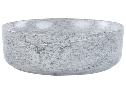 Lavabo En Céramique Effet Granite D 37 Cm Gris Gudar