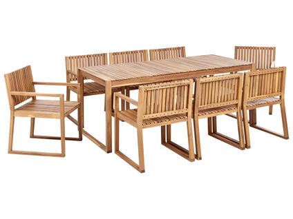 Set De Salle à Manger Bois Solide Bois Clair Sassari Ii