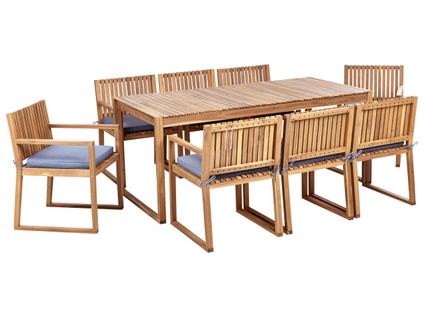 Set De Salle à Manger Bois Solide Bleu Sassari Ii