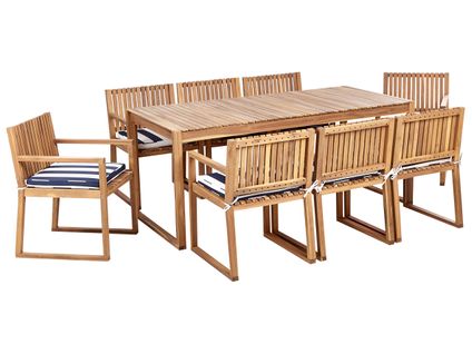 Set De Salle à Manger Bois Solide Bleu Marine Sassari Ii
