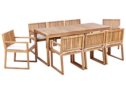 Set De Salle à Manger Bois Solide Blanc Cassé Sassari Ii