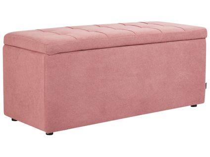 Pouf Avec Rangement En Tissu Rose Orem