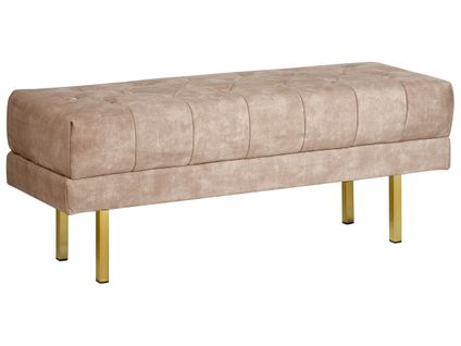 Banc En Velours Taupe Roseville
