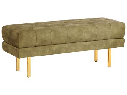 Banc En Velours Vert Olive Roseville