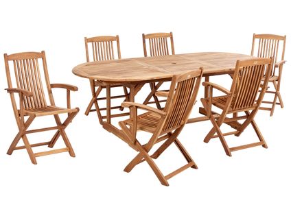 Set De Salle à Manger Bois Solide Bois Clair Maui Ii